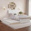 Lit plateforme en bois massif Lamayia avec pied de lit et lit gigogne-1034078396-1034078368