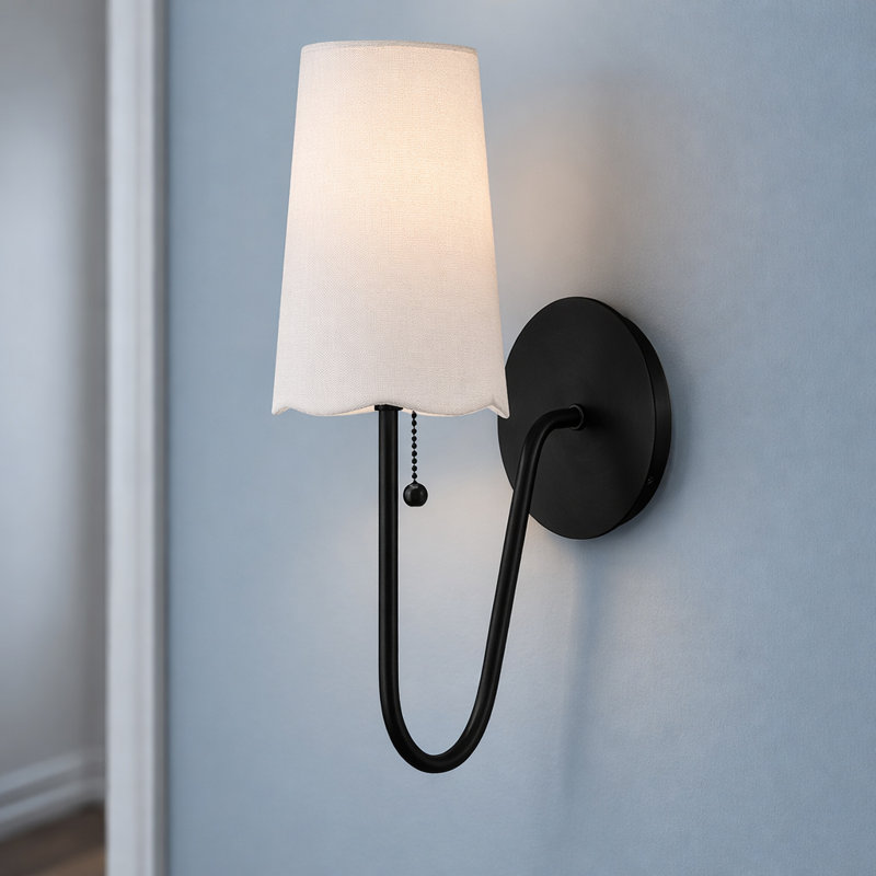 Groover Medium Single Light Scone, Black