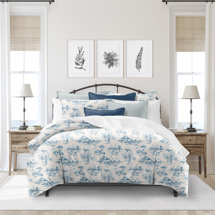 Auclair Blue 100% Cotton Duvet Cover Set