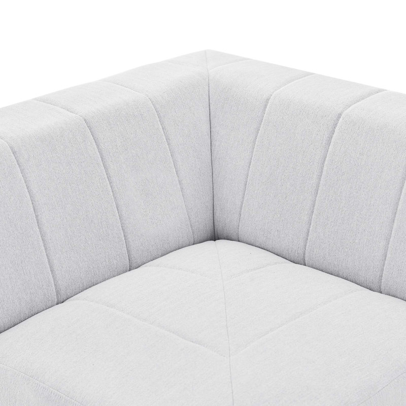 Chaise de coin en tissu d'ameublement Bartlett, Ivoire ivoire