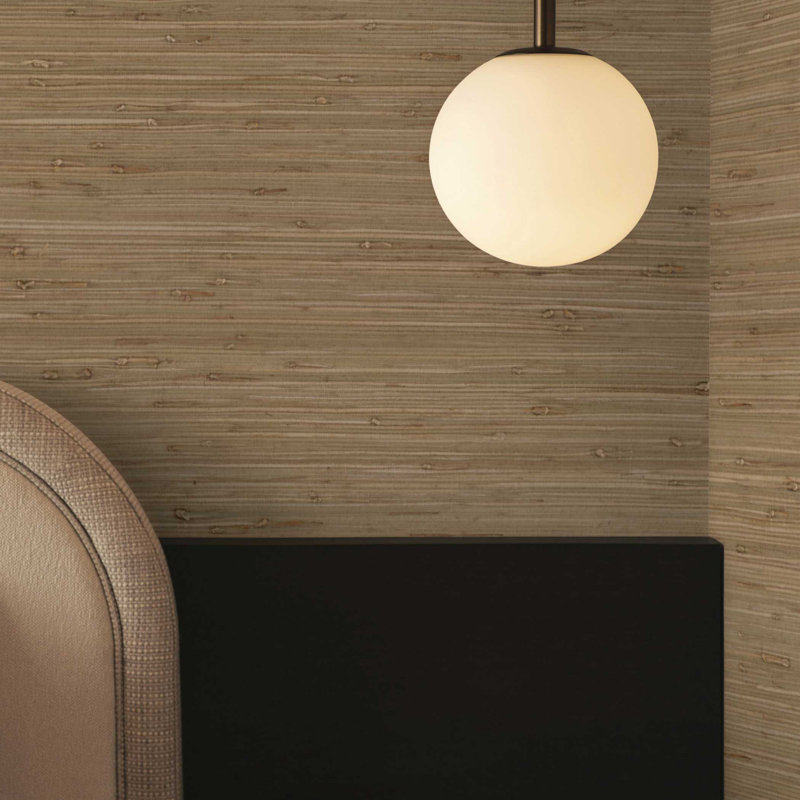 Stranded Knotted Rushcloth Authentic Grasscloth Wallpaper