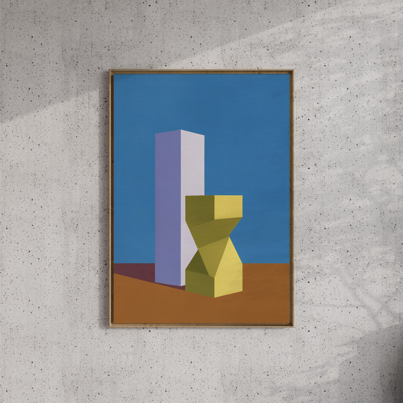 Form and Structure No. 05: Art abstrait géométrique, 12x16 in, Blanc