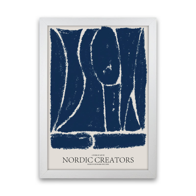 Things Fall Apart - Blue - Print, 29.7cm H x 21cm W x 3cm D, White Framed