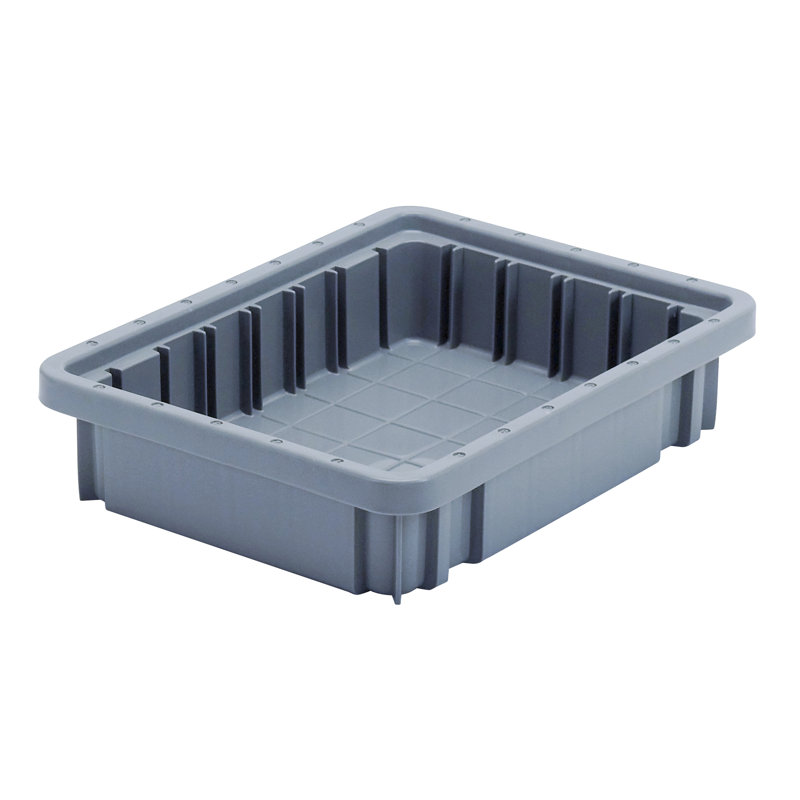 Dividable Grid Container, Gray, 2.5" H x 8.25" W x 11.88" D