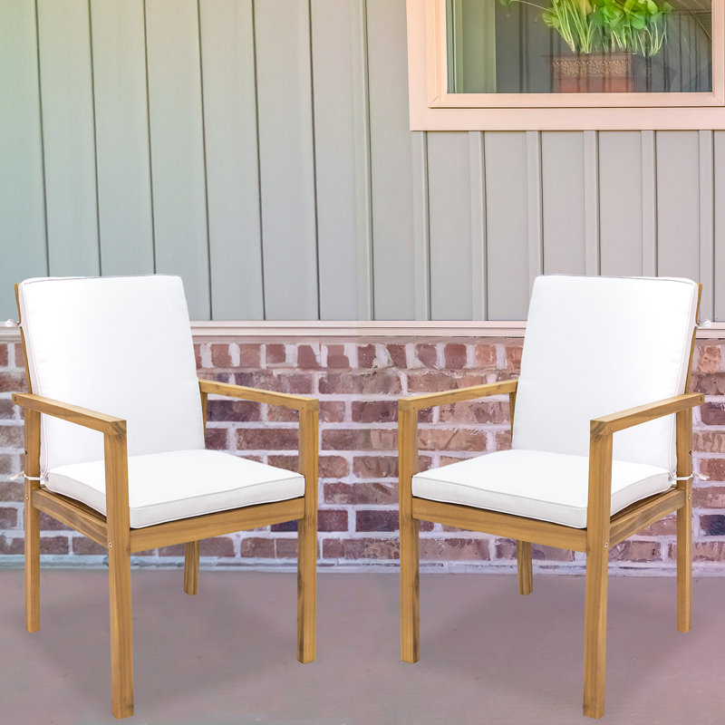 Ensemble de 2 chaises d'extérieur Rodanthe Acacia