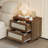 Wide 23.6" Rattan Nightstand Set of 2, Bedside Tables with 2 Drawers & Large Tabletop-447062891