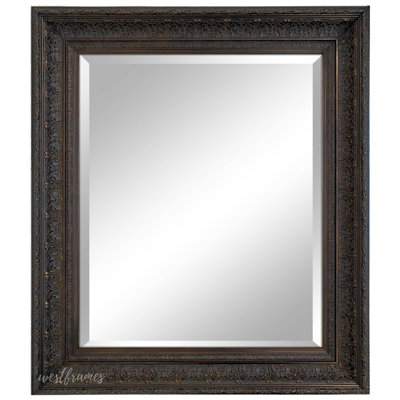 Elegance French Ornate Embossed Framed Wall Mirror