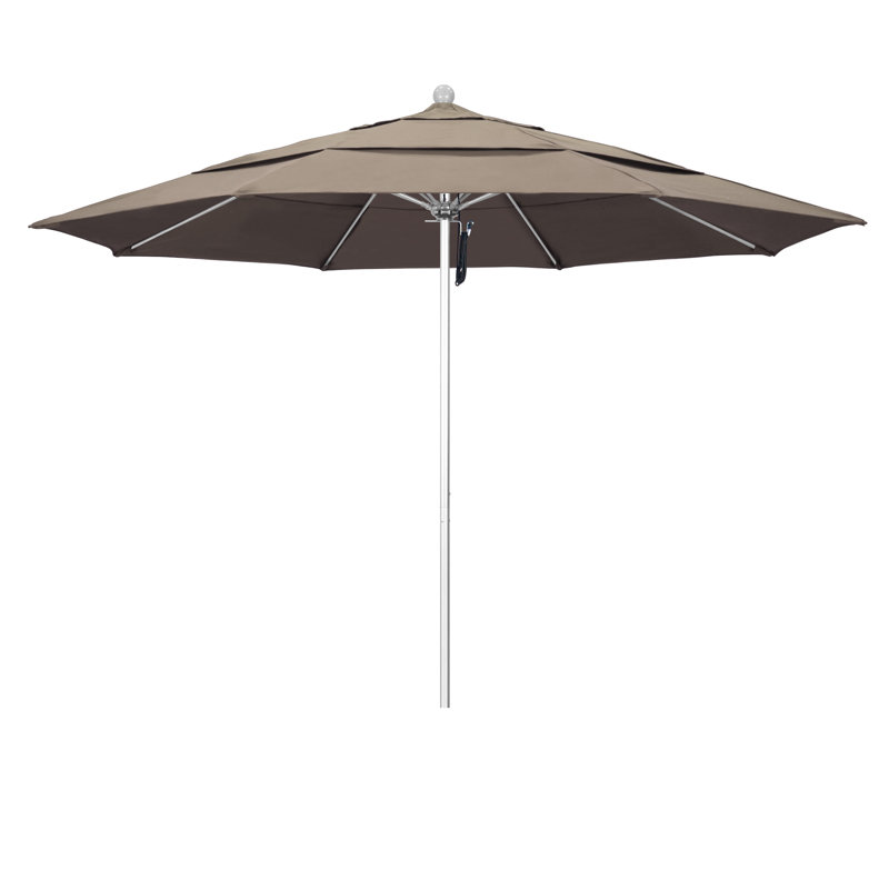 Parasol de marché 11 pi Silva, Taupe, Bronze