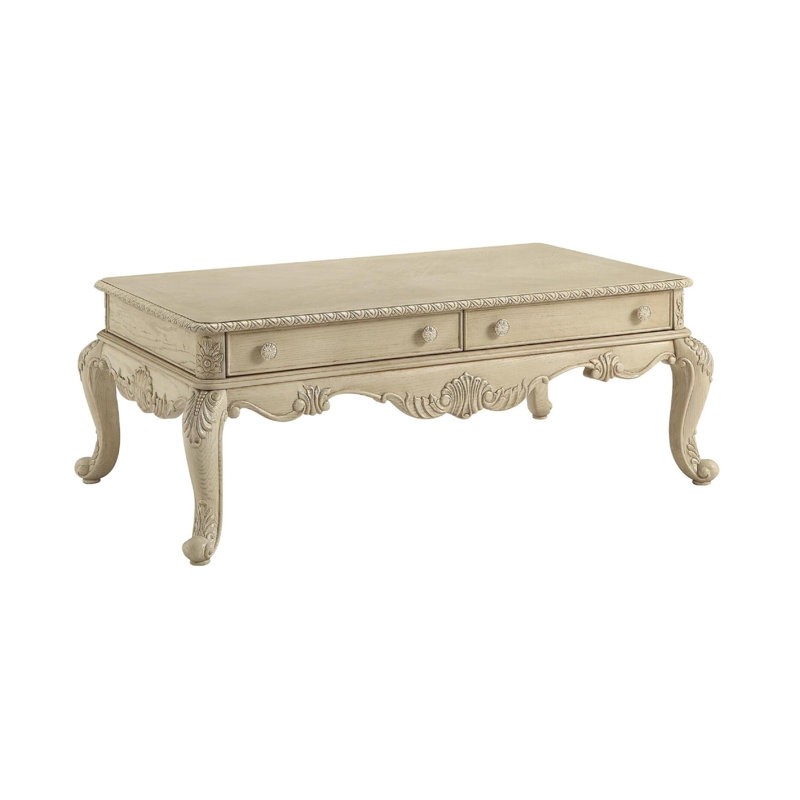 Table basse Moscote, Blanc antique