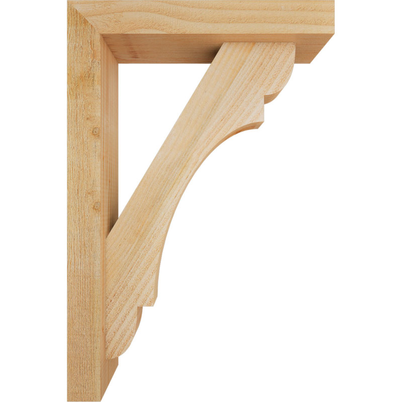 Olympic Block Offset Brace Bracket, 24 x 16, 4"W Douglas Fir (Rough Sawn)