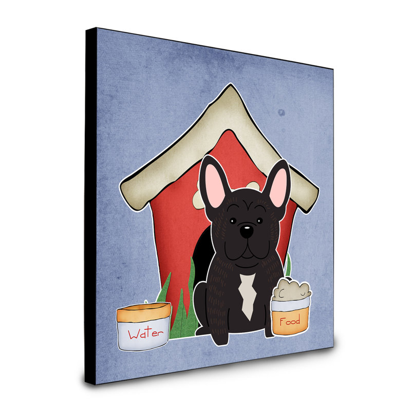 Panneau mural d’art collection dog house Scarvinia, Bouledogue français bringé