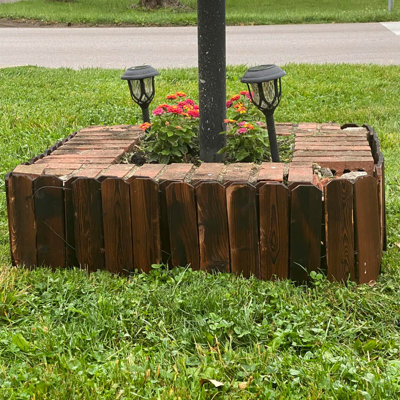 Bordure rustique en bois de pin rustique