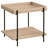 Light Brown Square Engineered Wood End Table