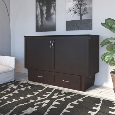 Greeson Murphy Bed Chest with 6" Mattress, Storage Drawer & Built-in Charger