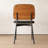 Mid-Century Modern Dining Chairs Set of 2, Upholstered Faux Leather Seat & Back, Wood Accent with Metal Legs, Side Chairs for Kitchen, Dining Room & Living Room, Black-532510779