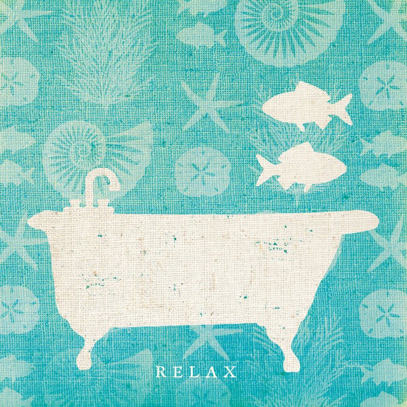 Pacific Bath I by Studio Mousseau - No Frame Print on Canvas, 91cm H x 91cm W x 3.8cm D