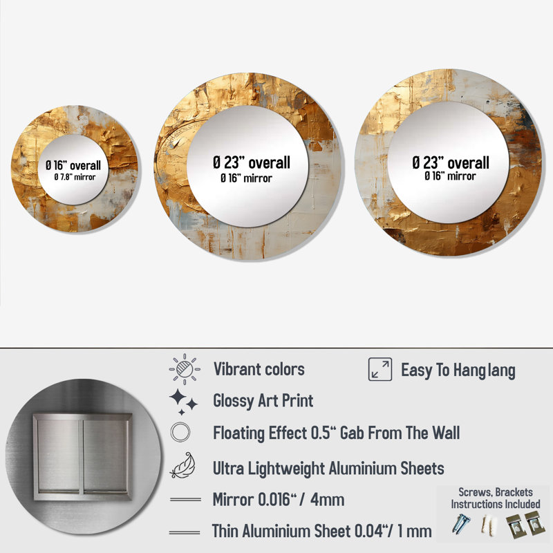 Metal Round Mirror