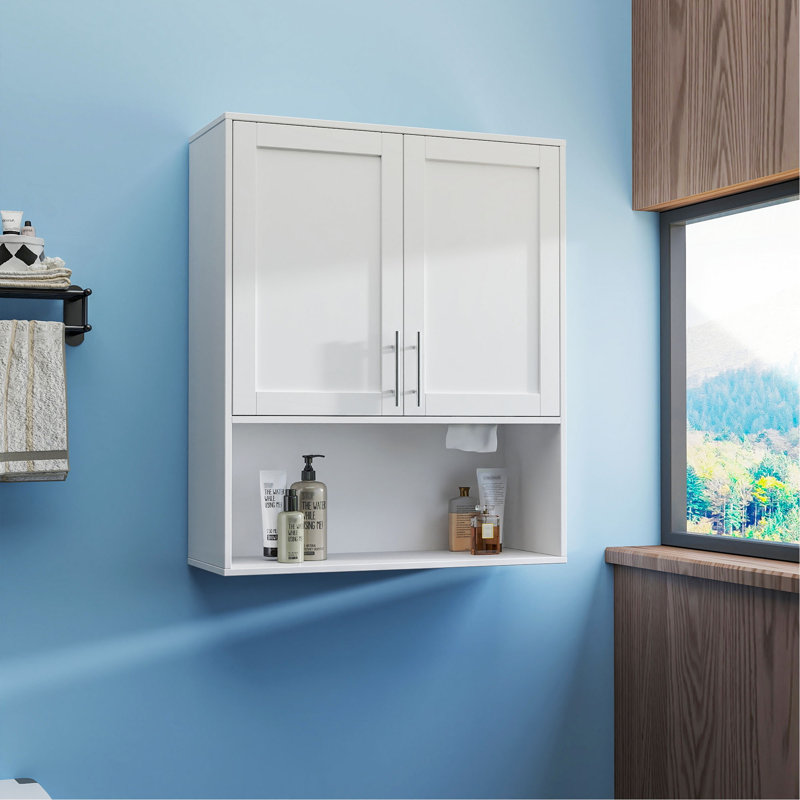 Bathroom Cabinet, Two-Door Wall Cabinet Bathroom Storage Cabinet For Bathroom