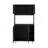 Kitchen Pantry Double Door Cabinet, Four Legs, Three Shelves, Black-2055871007