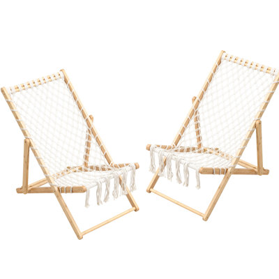 Deux sièges de patio en corde tissée à la main pour la plage et le salon, corde double tressée de fabrication experte, ajustement à trois vitesses, profondeur de 31,03 po, largeur de l'ensemble de 23,03 po, dossier réglable, hauteur de 4,33 po