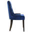 2 chaises d'appoint bleues avec dossier - mousse, style classique (2) velours, chaleur