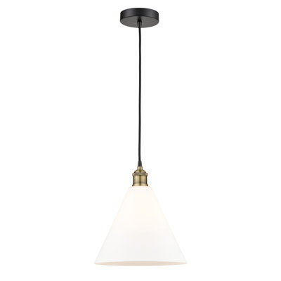Luminaire suspendu conique à 1 lumière Bluford