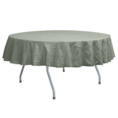 Ultimate Textile - Embroidered Pintuck Taffeta Tablecloth