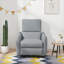 Petit fauteuil inclinable électrique à petit siège près du mur par FlowLuxe, fauteuil en simili cuir gris pour chambre à coucher, appartement, véhicule récréatif