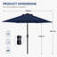 Cemil 225cm Market Parasol-1612975334