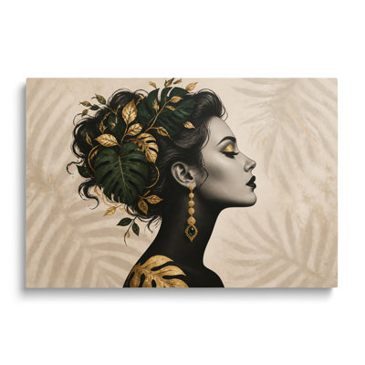Tableau sur toile représentant un personnage tropical, estampe historique de style pictural pour salon, bureau ou chambre d'étudiant.