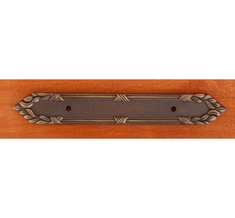 Ornate Edge 3,5 po, plaque arrière à poignée centrale série BP, Antique English