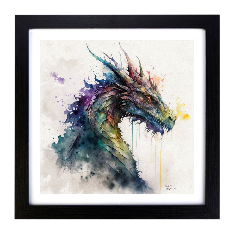 Single Picture Frame Print on Wood, Black