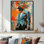 «Flower Man With suit Collage - Fashion Man», art mural