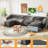 Lizzy 6 - Piece Upholstered Sectional