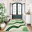 Green Beige Wavy Stripes   area rugs for Living Room, Soft and Comfortable, Suitable for all seasons, easy to maintain, machine washable Indoor floor mat, Under Table Farmhouse suitable for Bedroom, Dining Room, Study,  Balcony, Home Decor Patio-1764391893