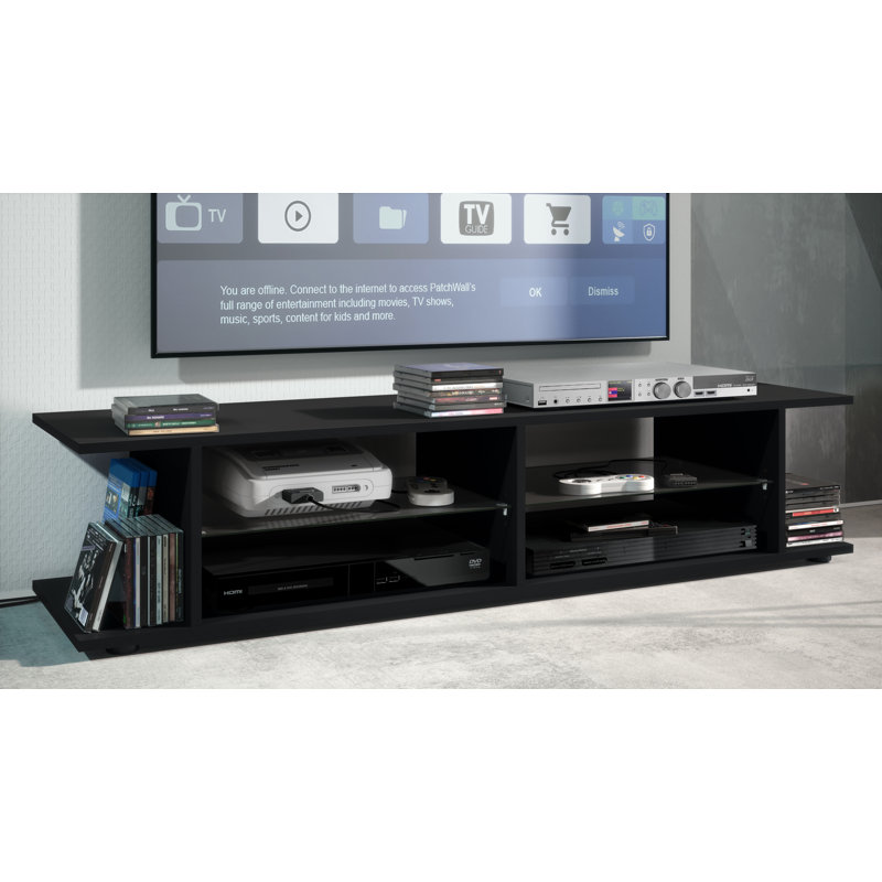Mcclean TV Stand for TVs up to 60", Black Matt