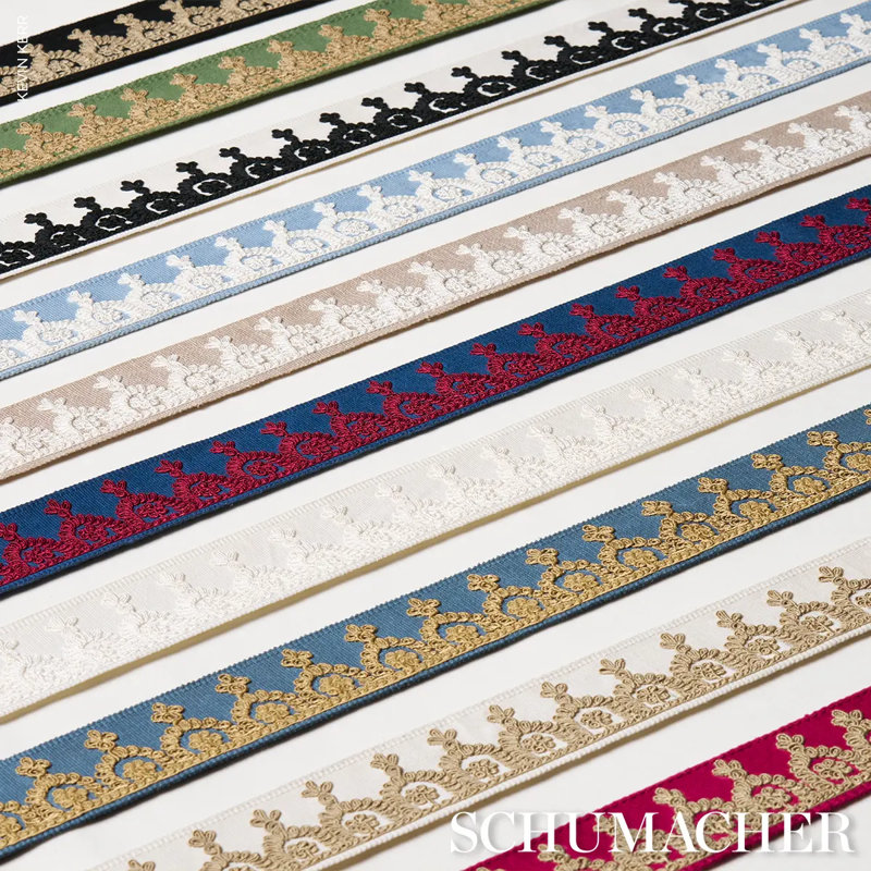 Noelia Embroidered Tape, White