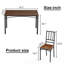 Ensembles de table de salle à manger peu encombrants de style industriel avec finition noyer, idéal pour la maison et la cuisine
