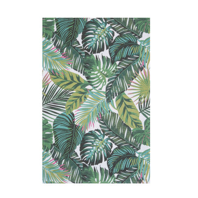 27" x 18" Palm Leaves Kitchen and Bathroom Graphic Print Hand Towel