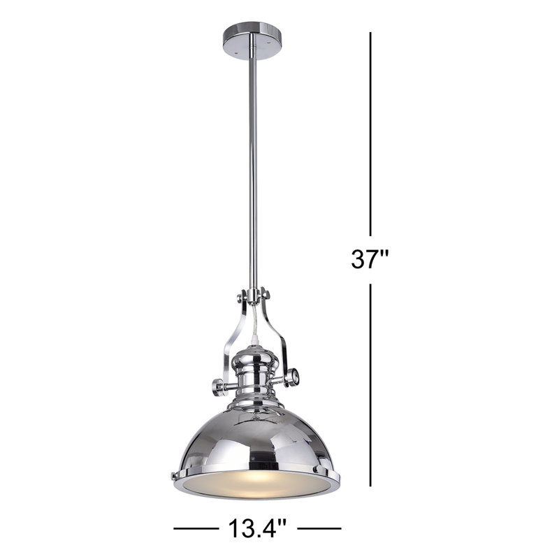 Luminaire suspendu en forme de dôme à 1 lumière Lowery