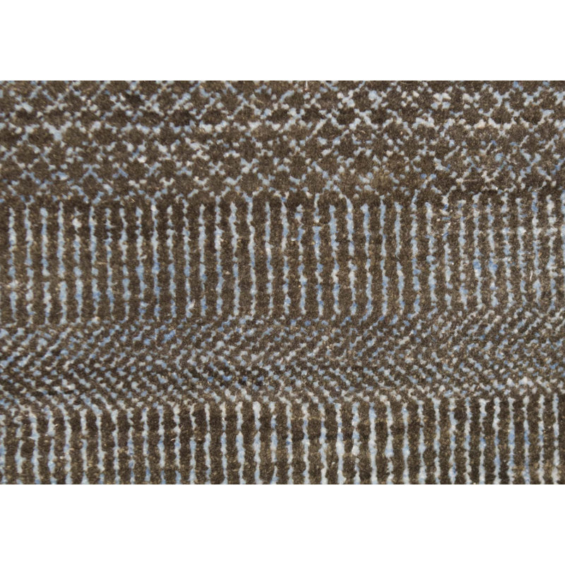 Tapis gris anthracite de haute qualité noué à la main