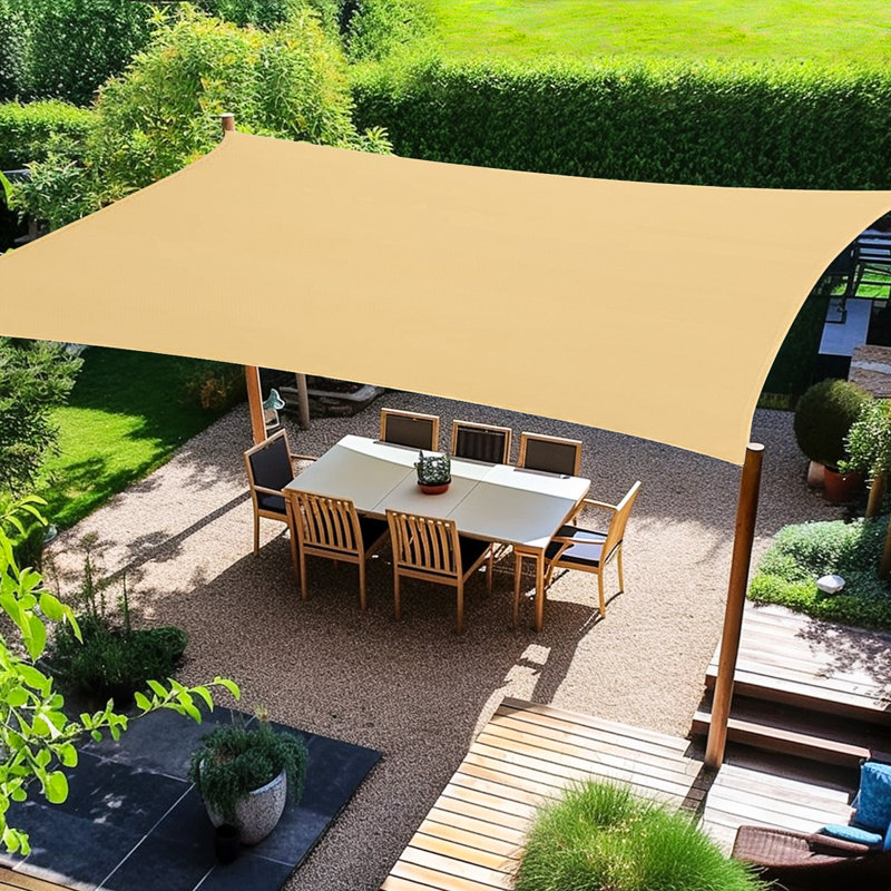 Customize Rectangle Sun Shade Sail, Sand, 16' x 20'