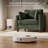 2 Pieces 40.9" Oversized Accent Chair With 32" Extra-Wide Seat, 6.7" Thick Cushion Comfy Tufted Armchair With Solid Wood Legs  And 2 Pillows, Chenille