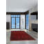 Tapis rouge en laine noué à la main de conception unique 4 pi 11 po x 6 pi 6 po Iolenta