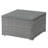 Patio Furniture Set - 3-Piece Rattan Outdoor Sectional, Ottoman, and Table Combo - Deck, Pool, Sunroom, or Backyard Furniture by Lavish Home (Gray)