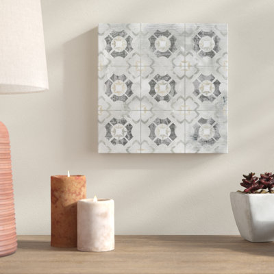 Marble Tile Design III by June Erica Vess - Wrapped Canvas Print
