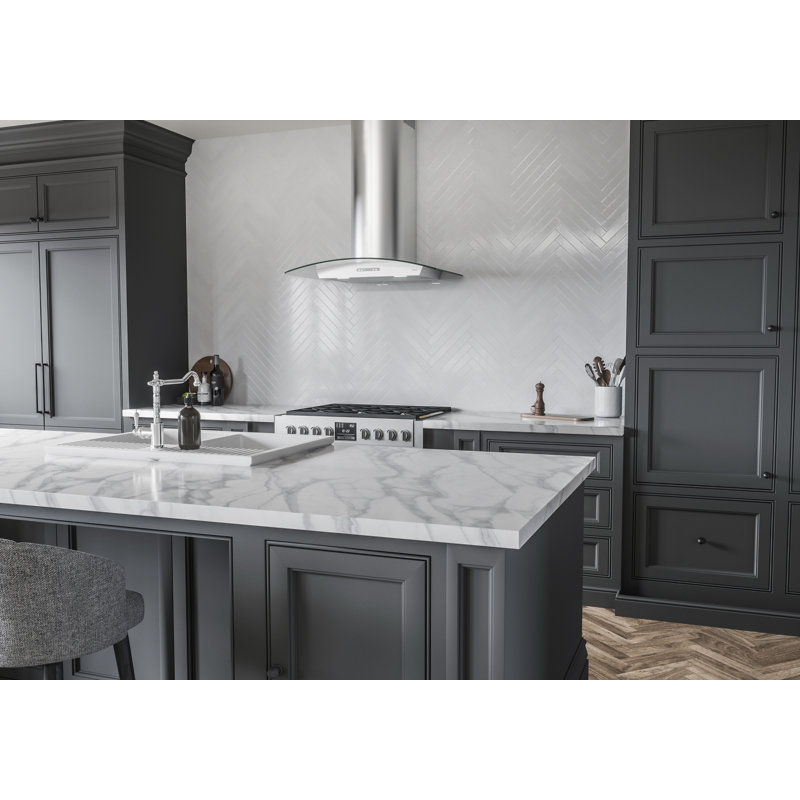 Zephyr Milano 36 in. 700 CFM Wall Mount Range Hood with LED Light, Clear