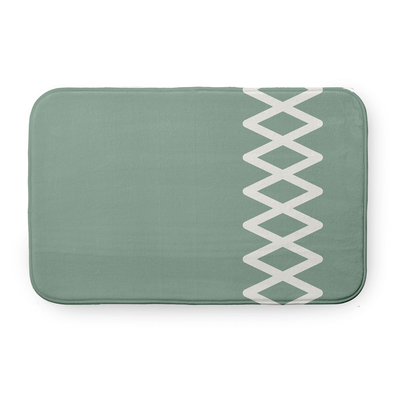 Tapis de bain Shameela, L 21 po x L 34 po, Vert
