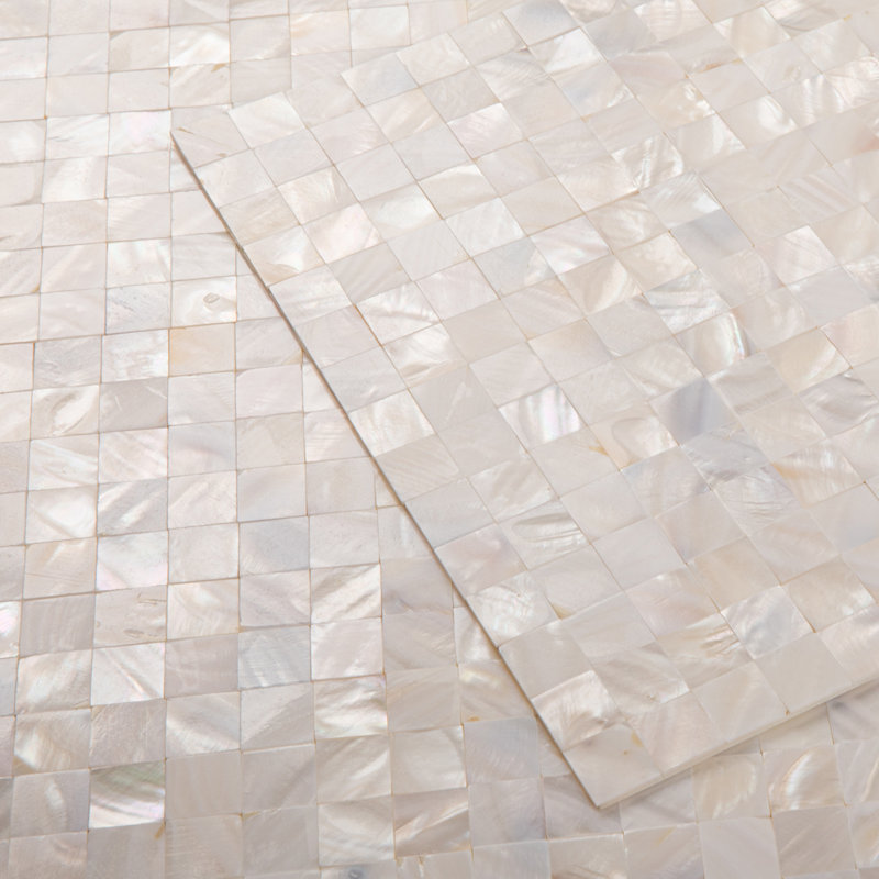 Carrelage mosaïque carré en nacre de coquillage 11,8 po x 11,8 po Diflart, Carré coloré 3/4 po