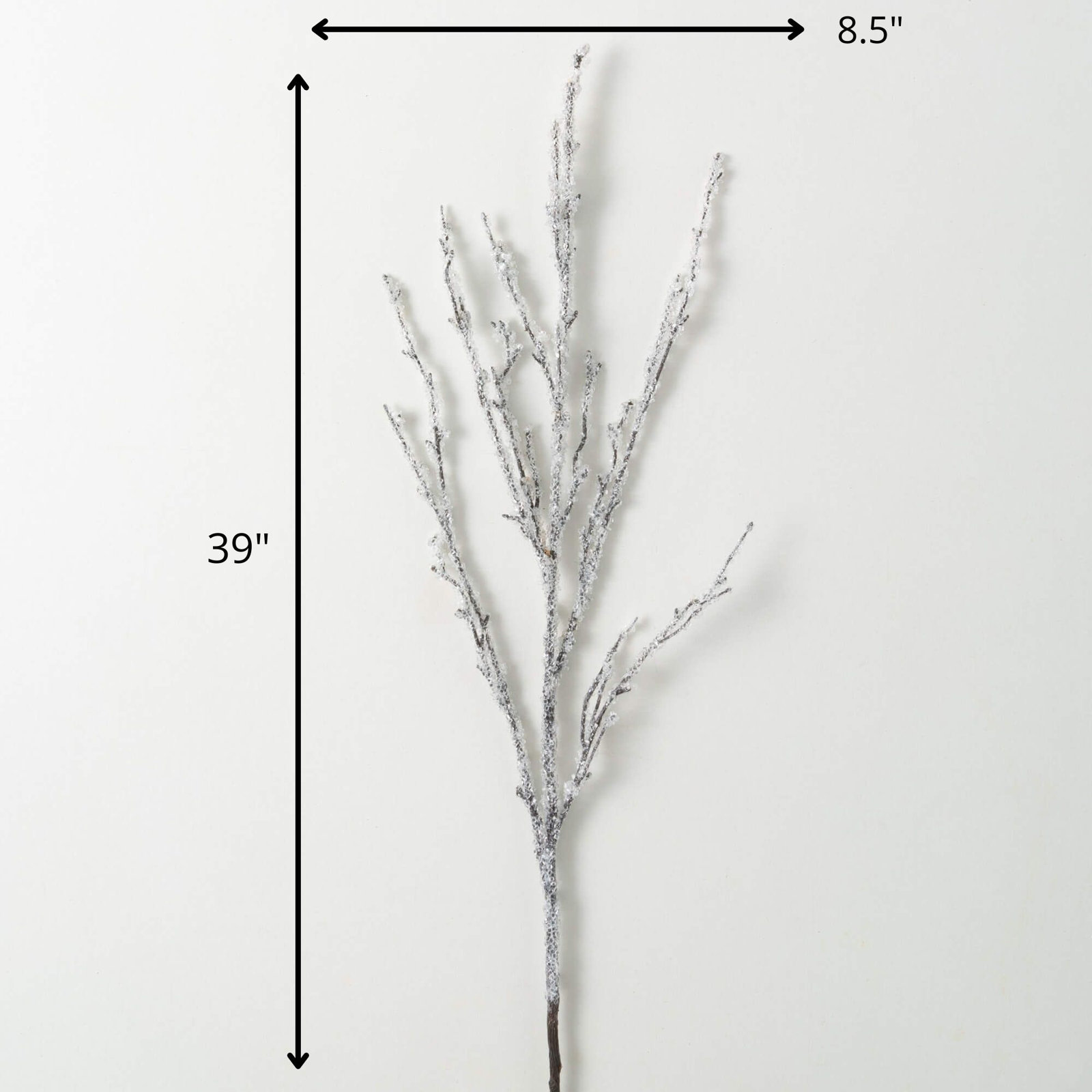 39" Artificial Icy Twig Christmas Spray, White
